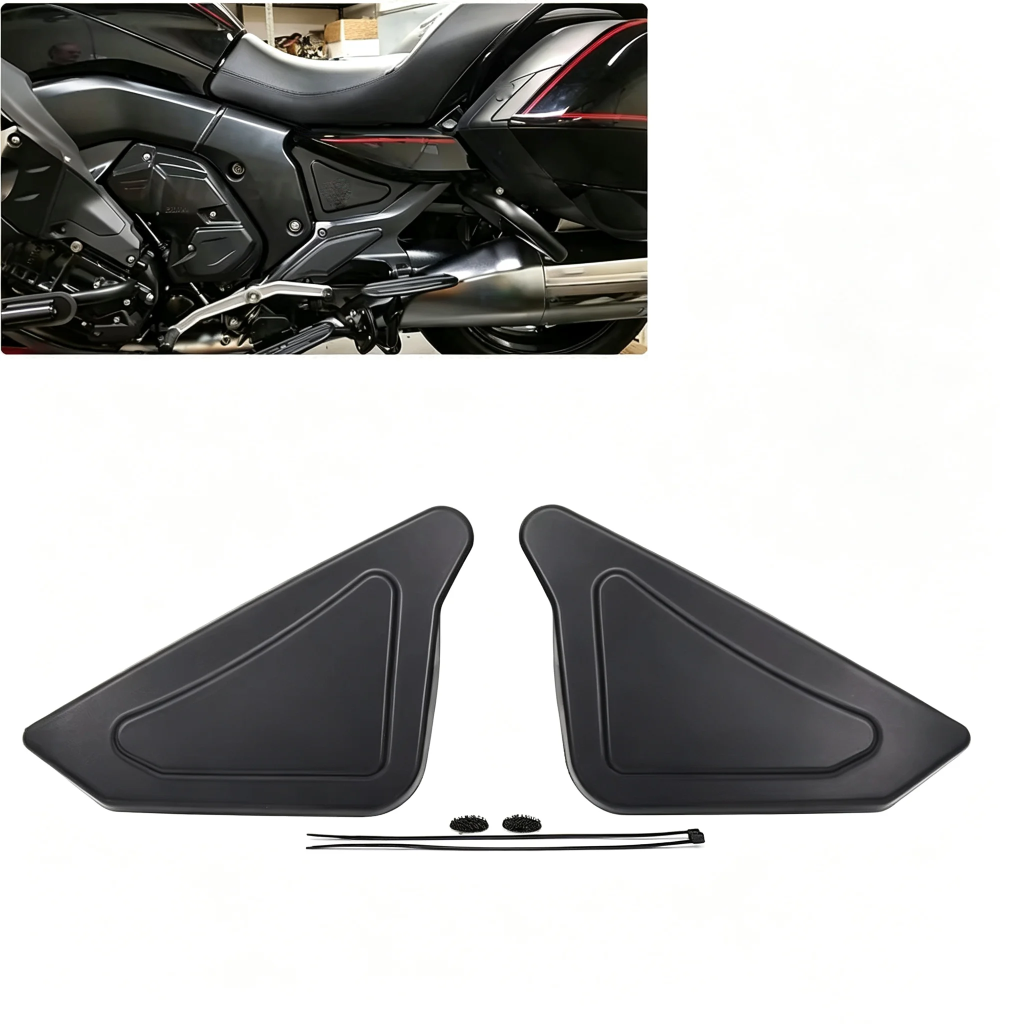 Motorcycle Frame Side Fuel Tank Rectification Cover Axle Cover Brand New Black Suitable For BMW K 1600 Bagger K 1600 Grand Ameri