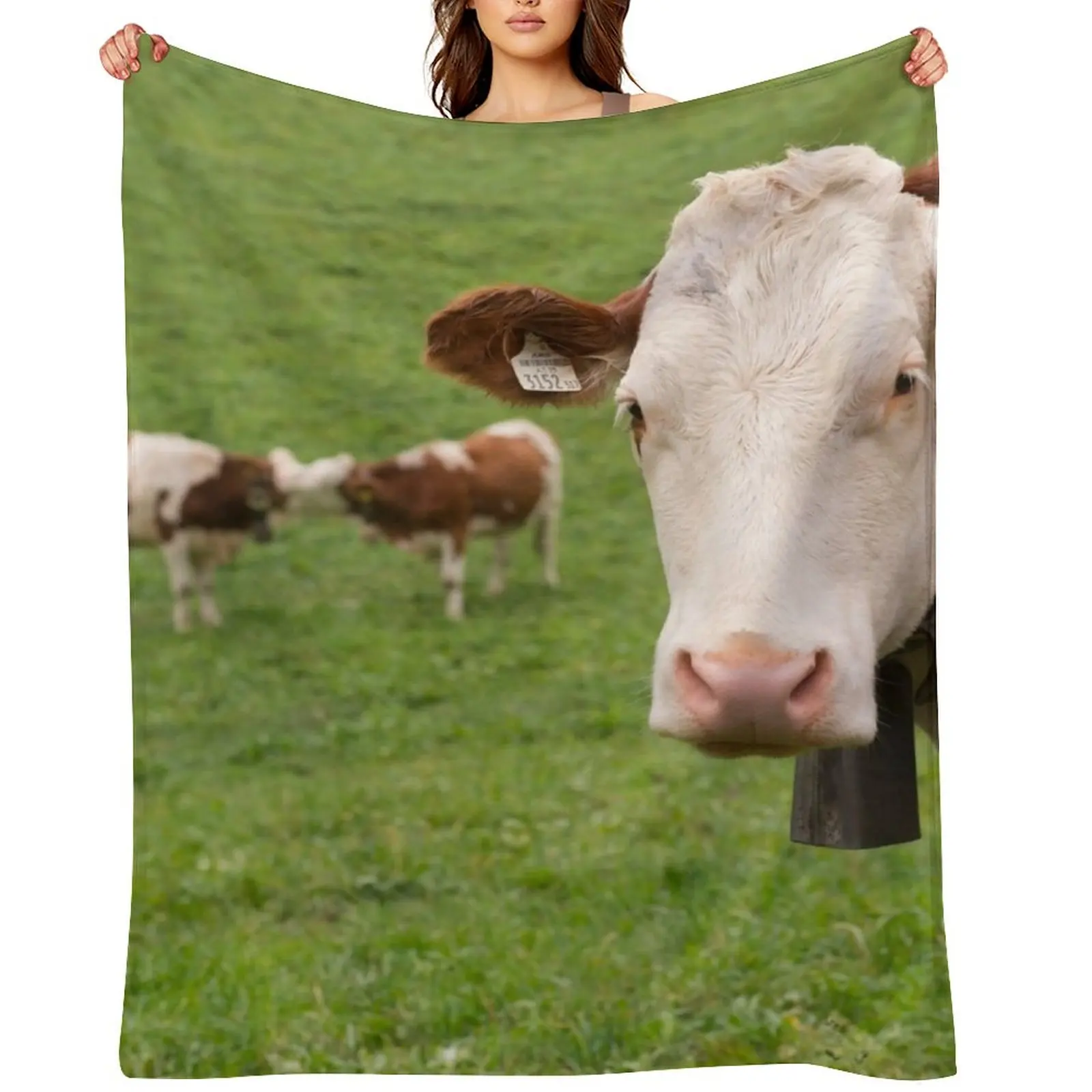 

Grazing cows Throw Blanket cosplay anime warm winter Picnic christmas gifts Blankets