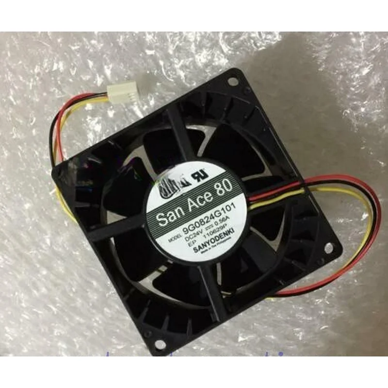 MY 1 PCS For SANYO Fan 9G0824G101 DC 24V 0.56A 8038 8cm 3 PIN
