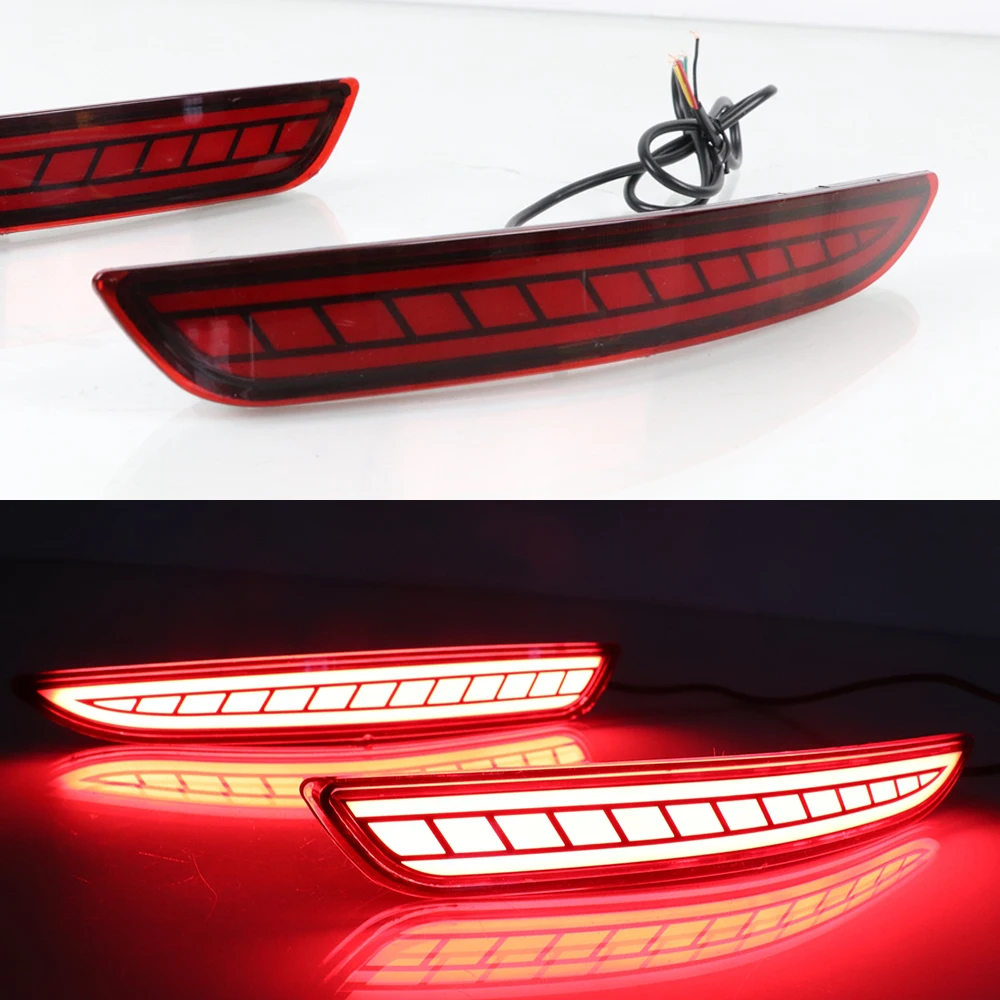 Nice 1Set Car Rear Fog Lamp LED Rear Bumper Brake Light Dynamic Turn Signal Light Reflector For Mazda 3 Mazda3 Axela 2019 2020