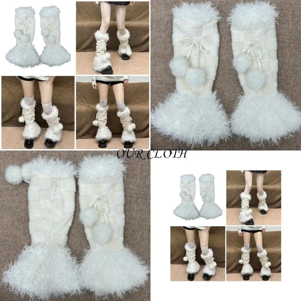 

Faux Furs The Warmer, теплые мягкие нечеткие ноги теплые манжеты для ботинок для женских костюмов для костюмов для ботинок
