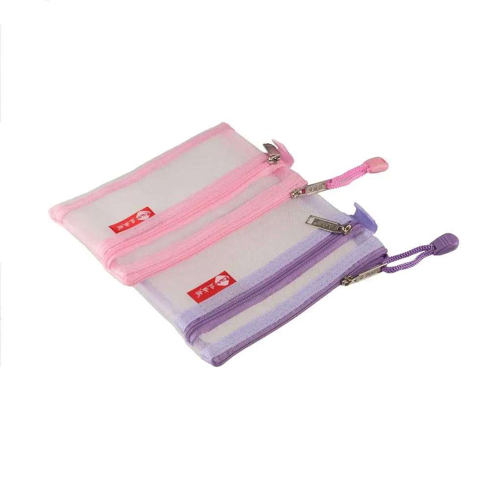 تغيير حقيبة التخزين طبقة مزدوجة أكياس العملات المعدنية حقيبة مستحضرات التجميل حافظة للبطاقات حقيبة شبكية شفافة حقيبة العناصر الصغيرة بلون محفظة نسائية للعملات المعدنية الصغيرة الرجال #2