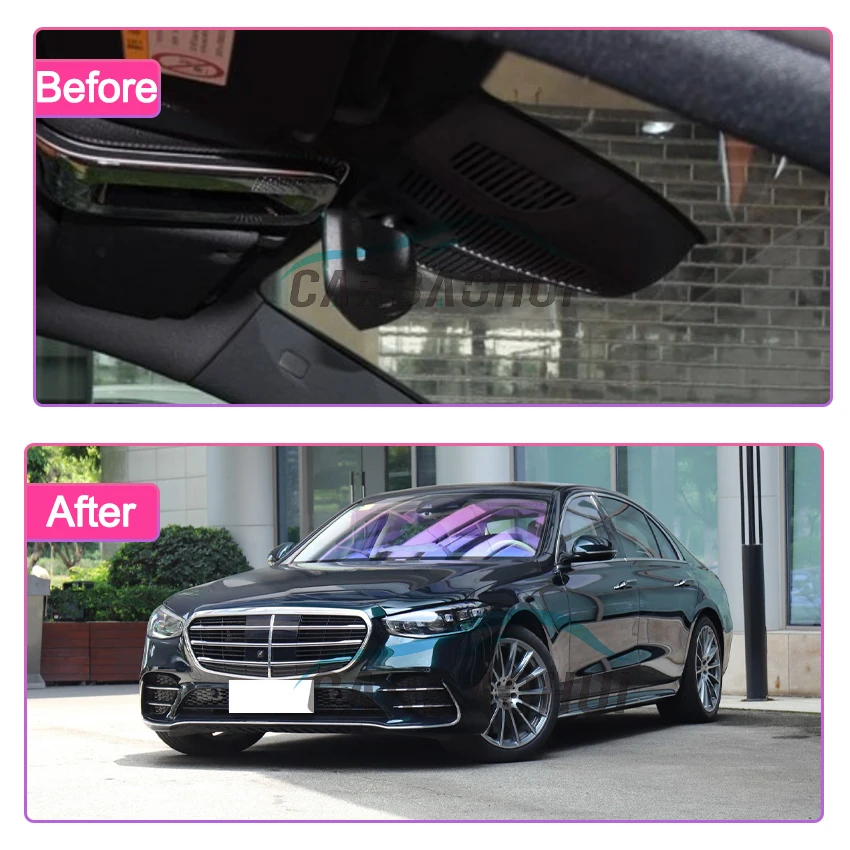 Plug and play HD 4K 2160P DashCam Car DVR WIFI Camera Dash Cam For Mercedes-Benz S Class S400L S450L 4MATIC 2021 2022 2023
