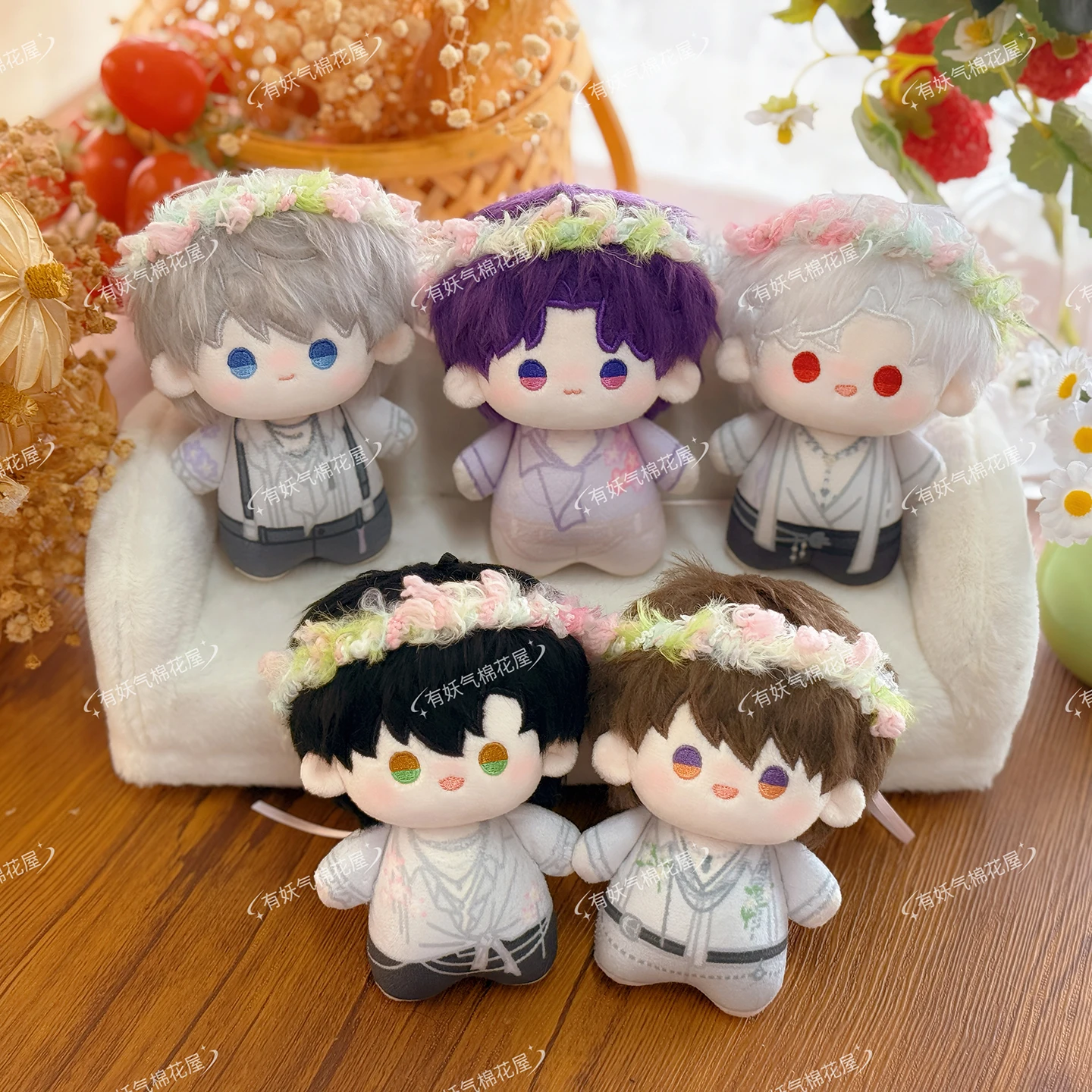 Original Love And Deep Space Handmade Rafayel Xavier Zayne Sylus Caleb Plush Pendant 10cm Cotton Dolls Girl Birthday Gifts