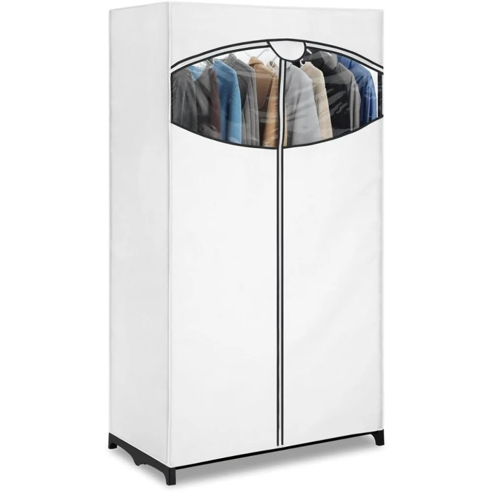 

white, Clothes Closet fabric cover, 36"