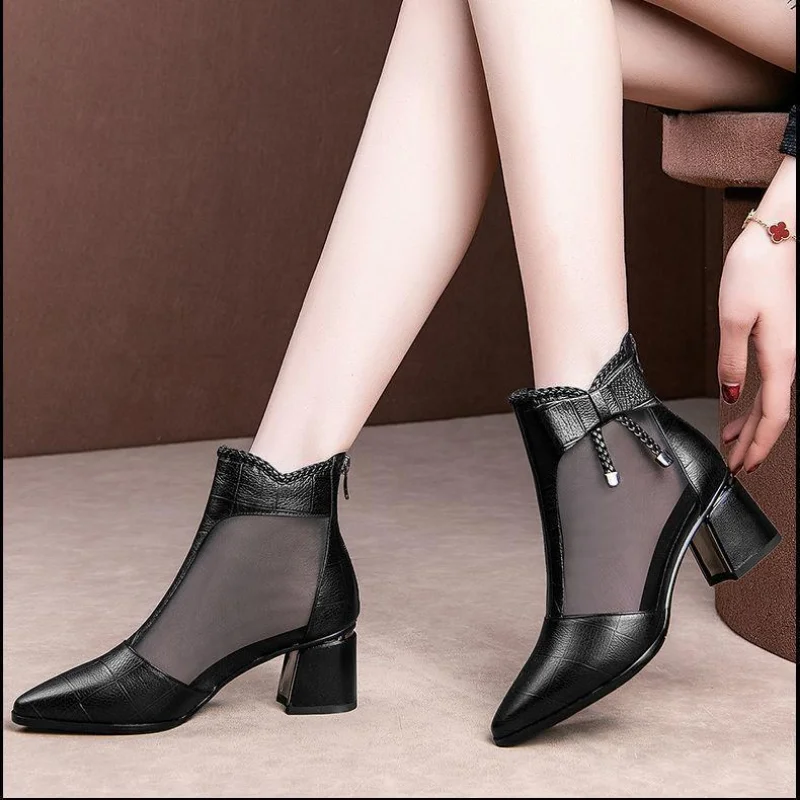 2023 Women High Heels Summer Pointed Pumps Sandals Sexy High Heels Female Summer Shoes Breathable Female Pumps Mujer Shoes