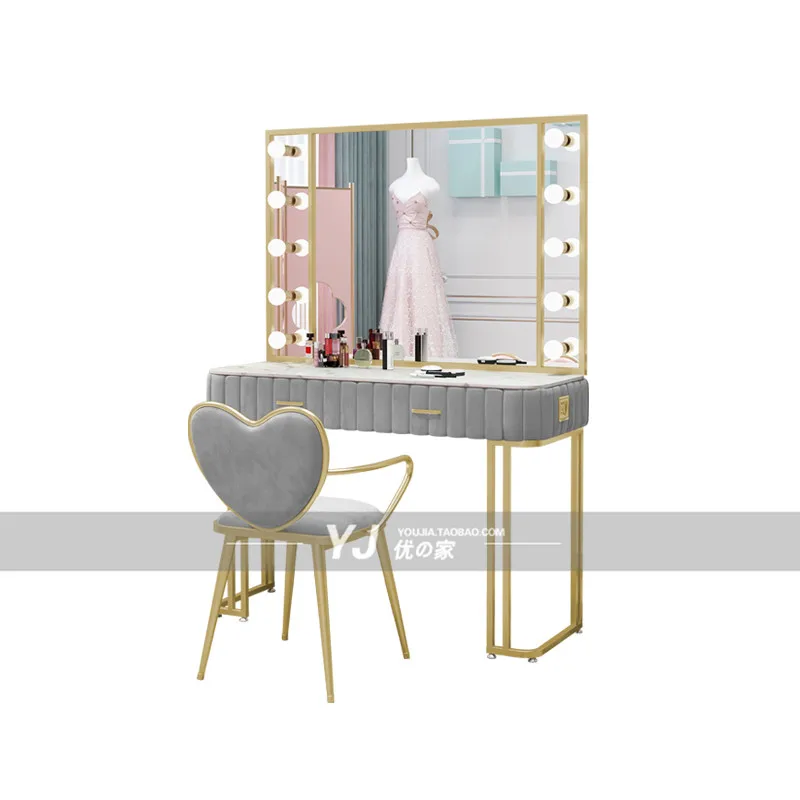 Girls Aesthetic Dressing Table Nordic Luxury Mirror Design Dressing Table Large Espejos De Pared Para Dormitorio Furnitures