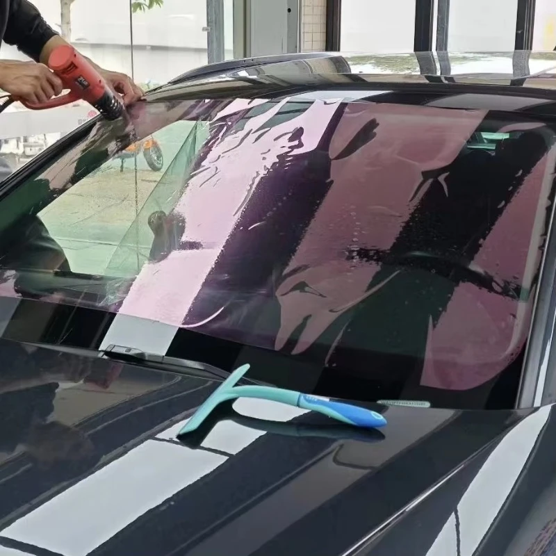 Four Sided Shrink 3MIL Safety Explosion-proof Top-level Heat Reflective Metal Film Chameleon Tint Anti Scratch Window Film