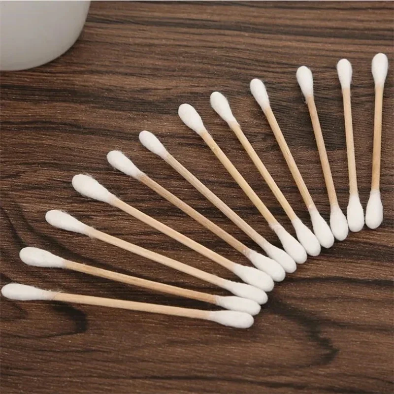 500pcs Double Head Cotton Swab Women Makeup Cotton Buds Tip for Wood Sticks Nose Ears Cleaning Health Care Tools view 2