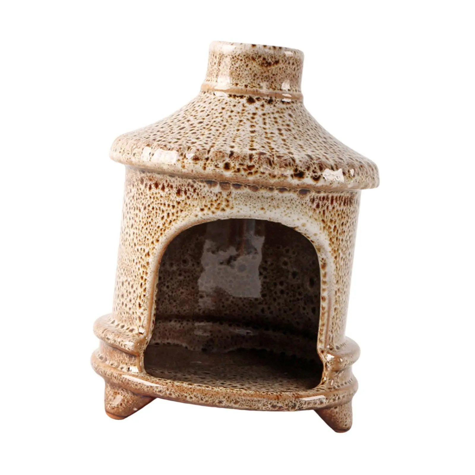Ceramic Incense Holder Chimney Design Modern Burner Ornament Home Decor Set for Living Room Relaxation