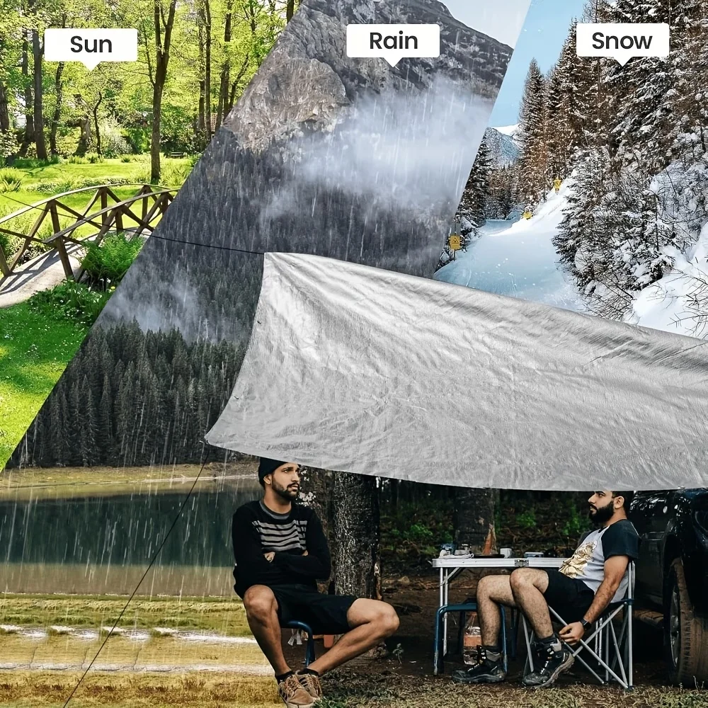 Thickened Sunshade Tarpaulin Truck Waterproof Double Silver Thickened Sunshade Cloth Rainproof Cloth Outdoor Sunscreen Tarpaulin