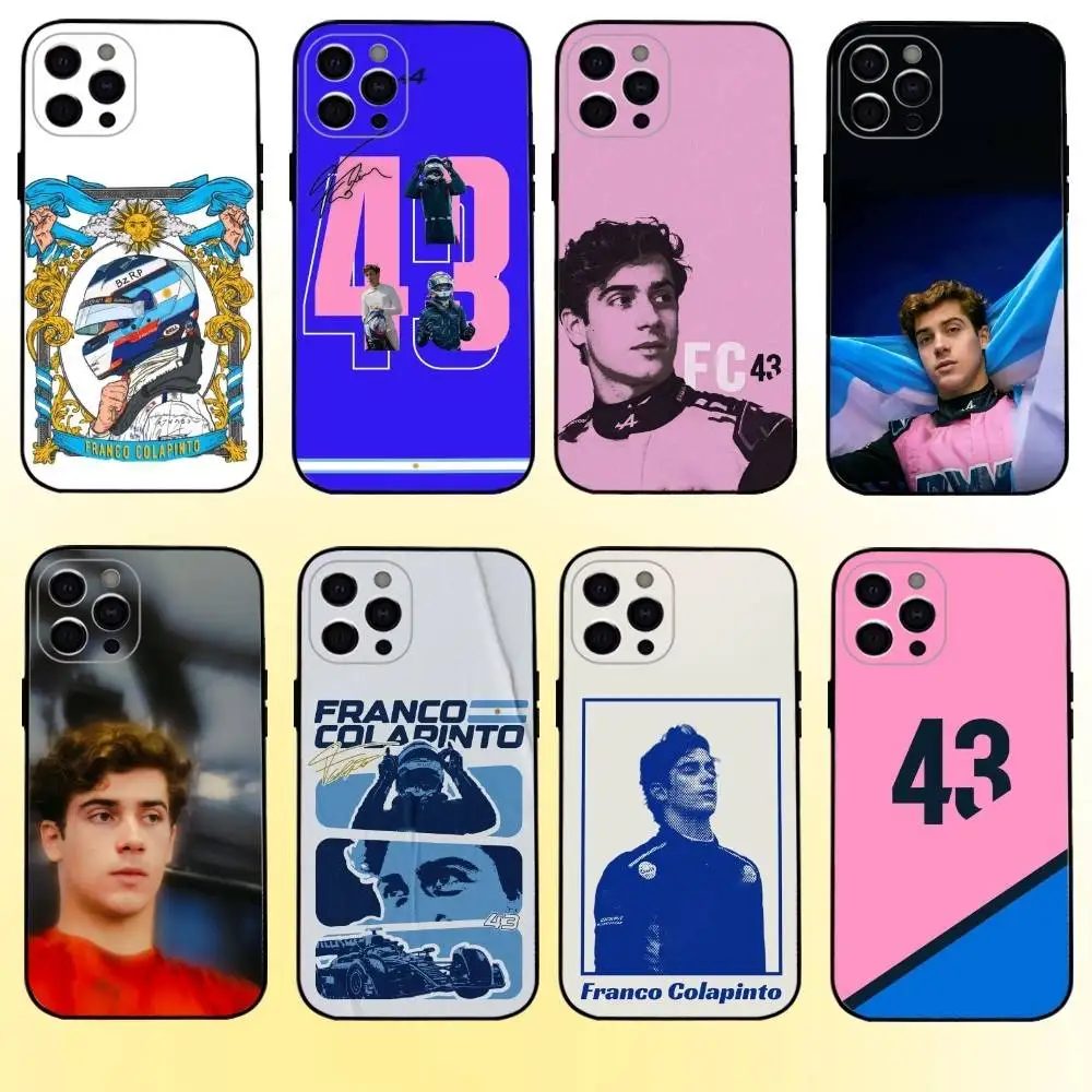حافظة هاتف 43 F-Franco C-Colapinto لهاتف iPhone17,16,15,14,13,12,11 Plus، Pro Max غطاء أسود ناعم #1