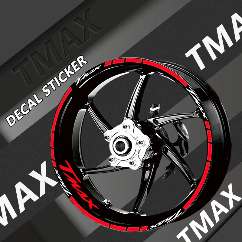 

Newlest For TMAX530 DX SX TMAX560 TECH MAX TMAX 530 560 500 NMAX VMAX Motorcycle Wheel Sticker Tire Rim Decorative Decals tmax