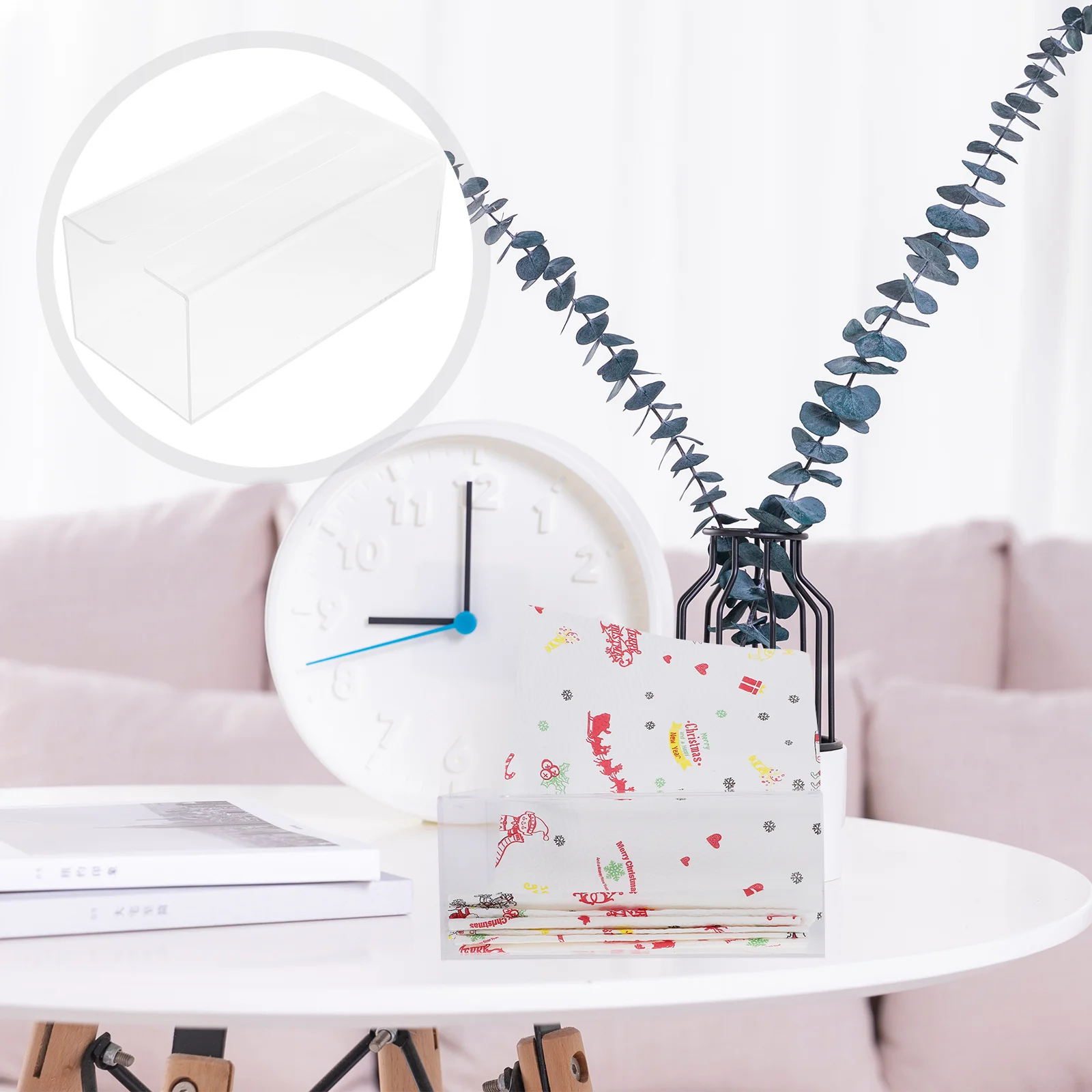 

Acrylic Napkin Holder Transparent Napkin Stand for Kitchen Dining Table Paper Tissue Organizer Table Tissue Box