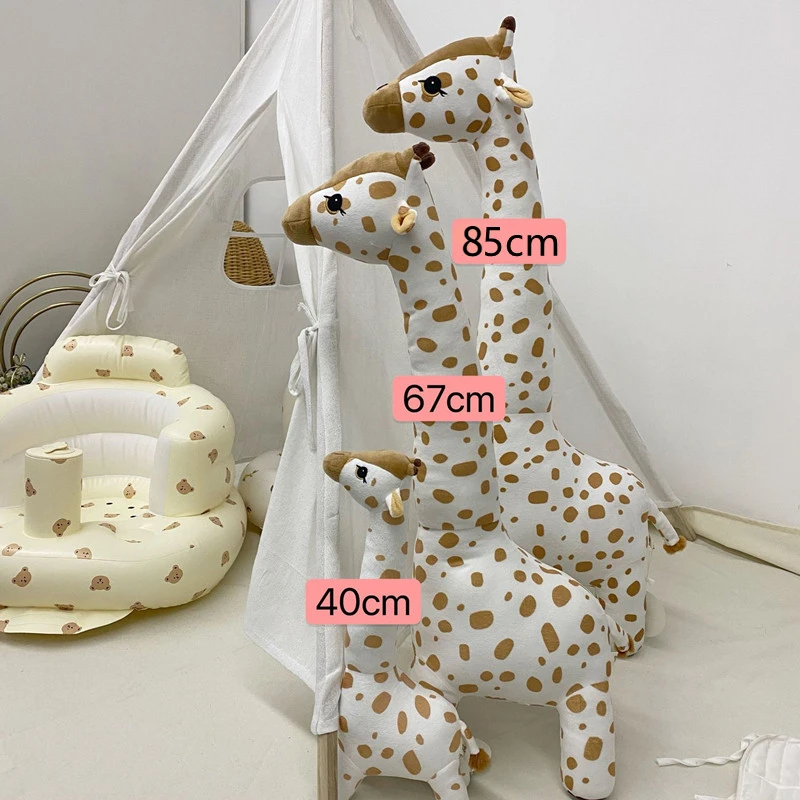 85cm Giraffe Plush Toys Big Size Simulation Soft Stuffed Animal Sleeping Doll Decoration For Kids Toy Boys Girls Birthday Gifts