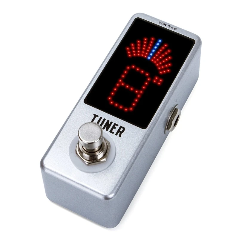 1Pc Guitar Tuner Brand New Rowin LT-910 Portable Digital Tuner Pedal Effect LED Display for Electric Guitar Bass Accessories