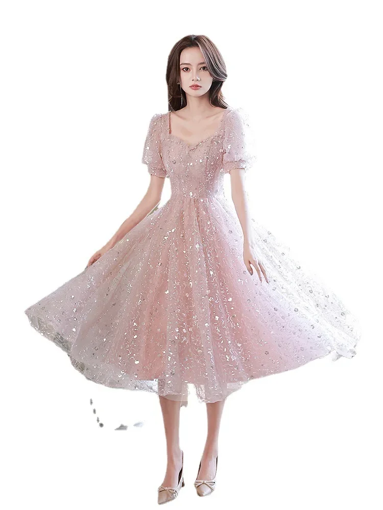 Robe de soiree nuevo vestido ajustado con cuello en V para mujer banquete de boda vestidos de noche elegantes vestido Formal de fiesta vestidos de graduación vestido de lujo