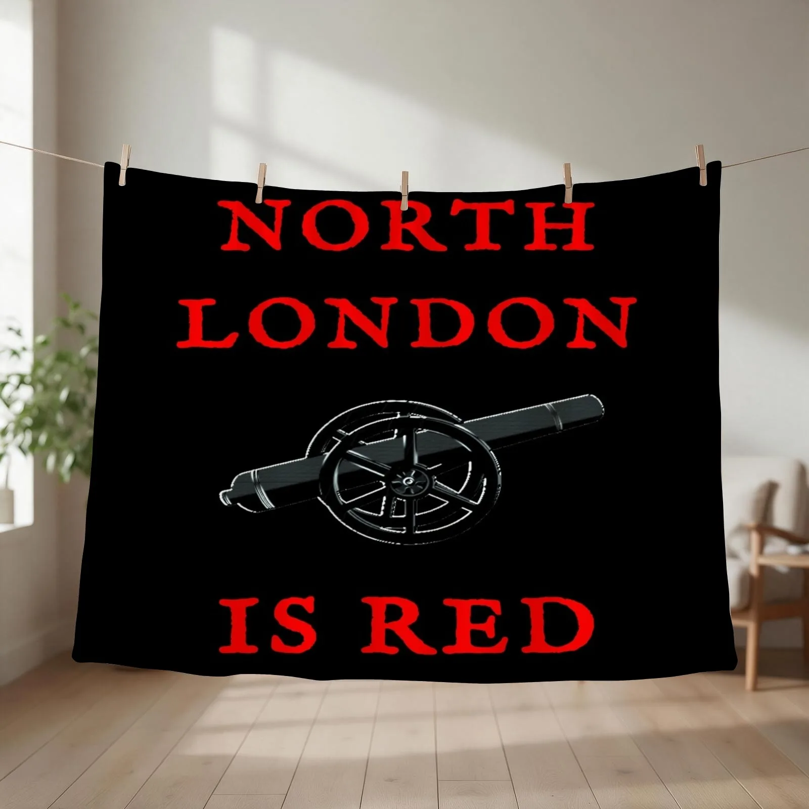 North London Is Red Throw Blanket couch cozy soft plush fuzzy picnic outdoor blanket