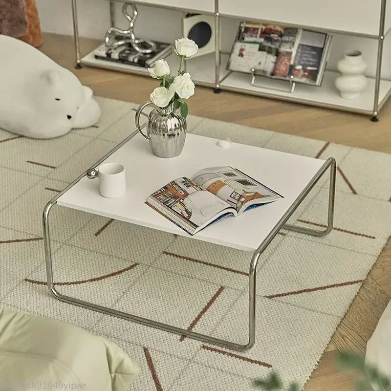 

Bauhaus Stainless Steel Medieval Personality Black and White Rectangular Side Several Combination Home Living Room Coffee Table