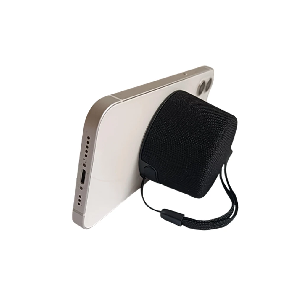 مكبر صوت لاسلكي مغناطيسي صغير مع حامل هاتف يتميز في الهواء الطلق والسفر والداخلي ومكبر صوت محمول ثنائي الاستخدام للصوت المنزلي #2