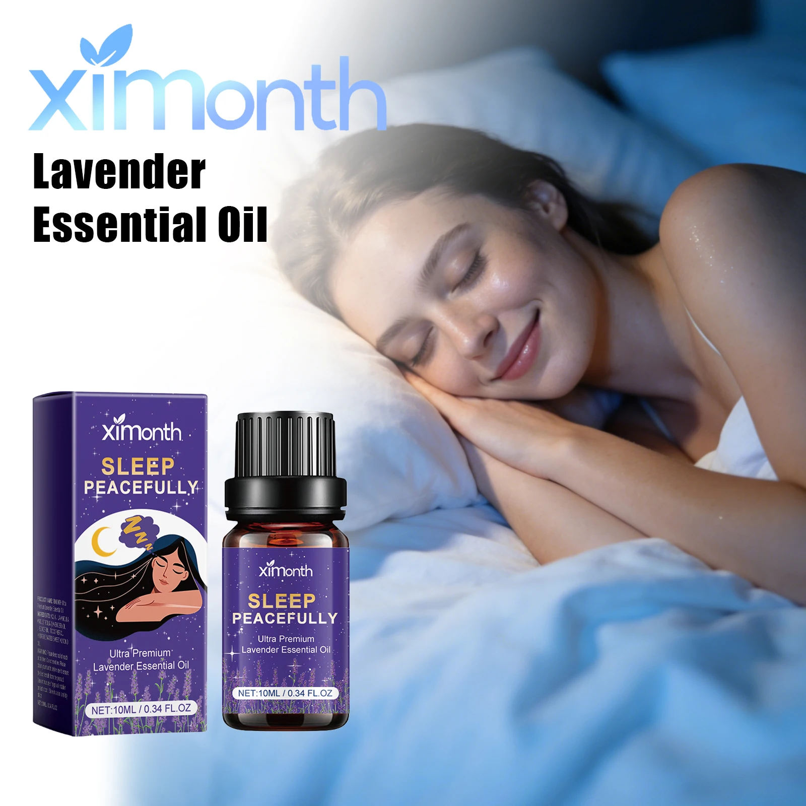 Aceite Esencial de Lavanda, Calma la Tensión, Alivia la Fatiga, Mejora el Ciclo del Sueño, Relajante para Dormitorio y Oficina, Aromaterapia, Ayuda para Dormir