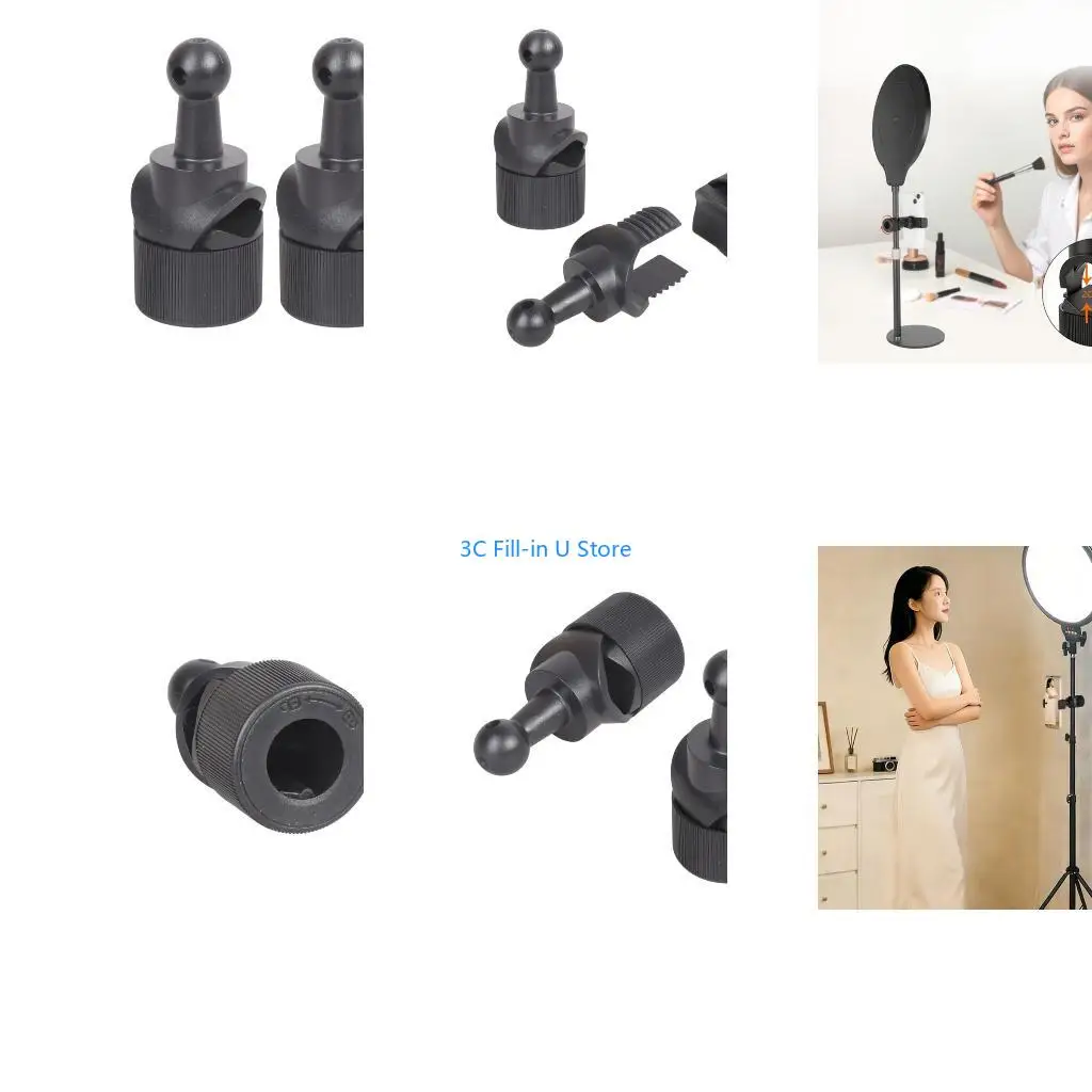 G8TA Plastic 17Mm Ball Joint Base Fast Release Ball Socket Mount for Phone Clip Tablet Mount Car Headrest Brackets