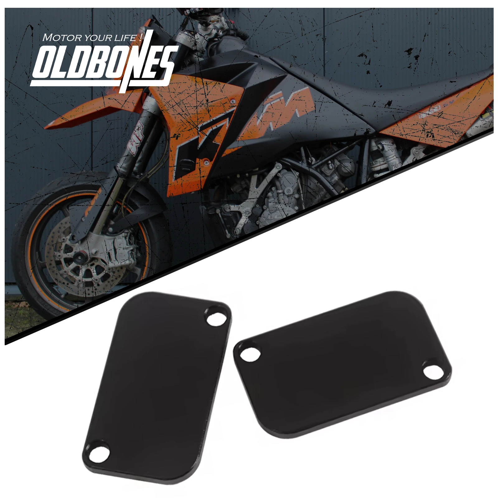 Block Off Plates Cafe Racer Motorcycle Accessories 2PCS For SUPERMOTO 950 LC8 2006-2008