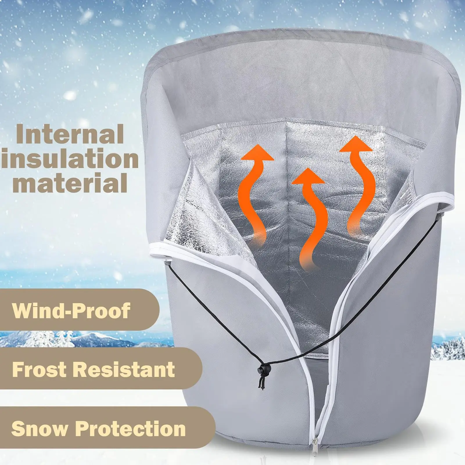 Winter Garden Pot Covers Reusable Warm Winter Plant Protection Planter Supplies for Soil Sun Shade Snow Lawn Pathway Patio Porch