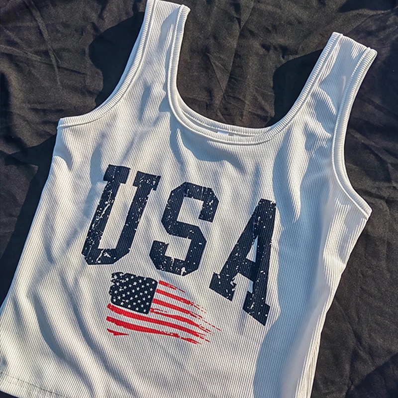 Y2K USA Feel Graphic Print Previous Y-Female Fairycore Crop Top, Girl Aesthetic T-Shirt, Slim Streetwear Clothes, Summer Clothes