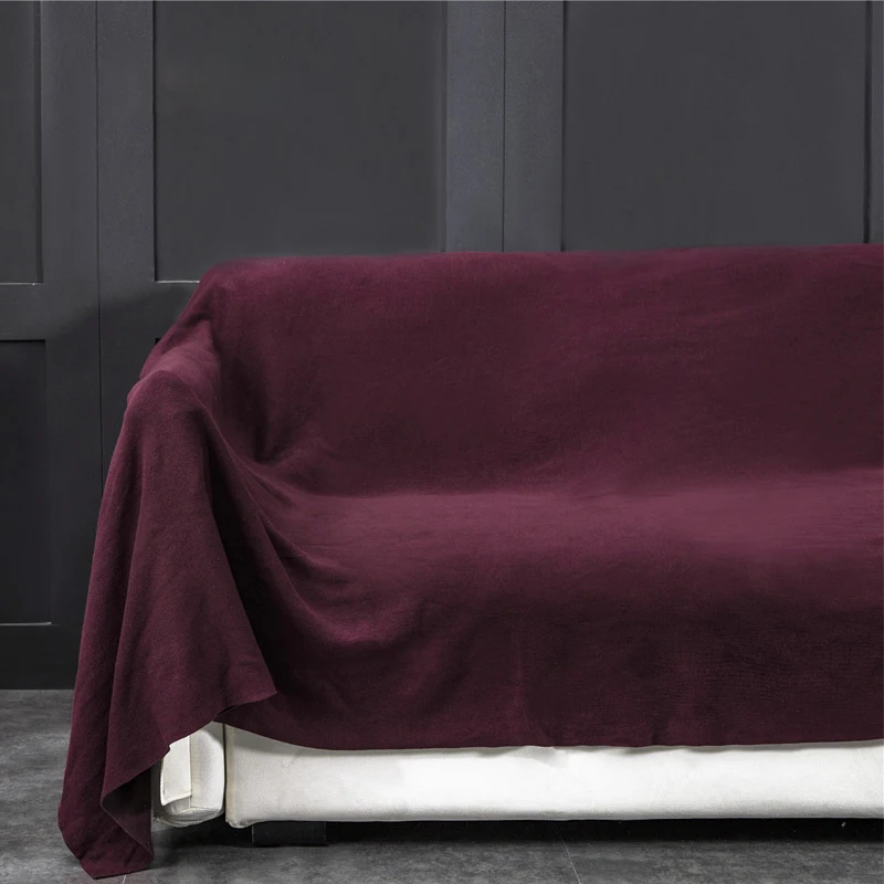 

Line Blankets for Sofa Bed Decoration Modern Minimalist Style Cotton Knitted Solid Color Cover Blanket 120x210cm