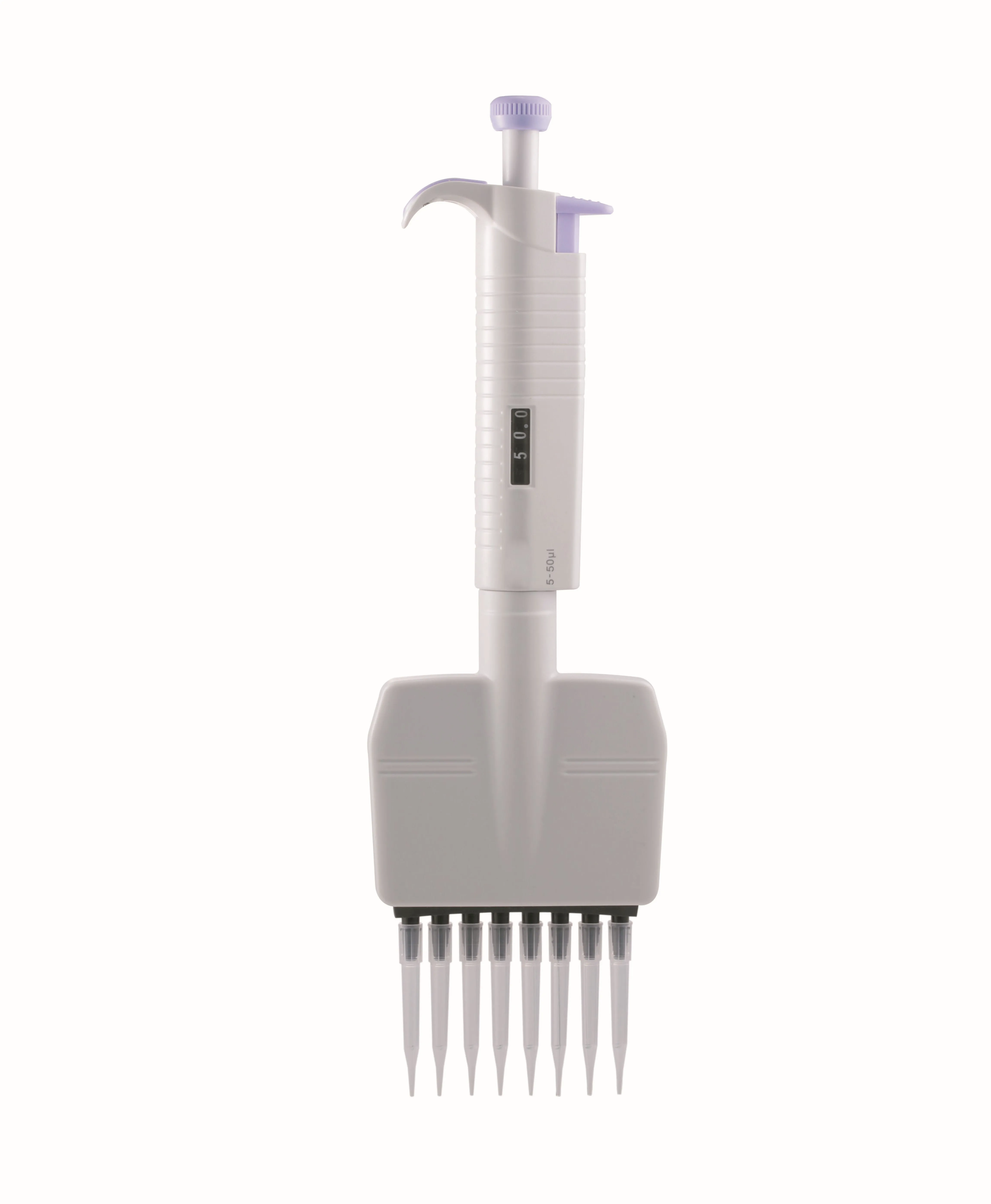 5-50uL 8-channel Adjustable Volume Laboratory Liquid Handling Fully Autoclavable Mechanical Pipette