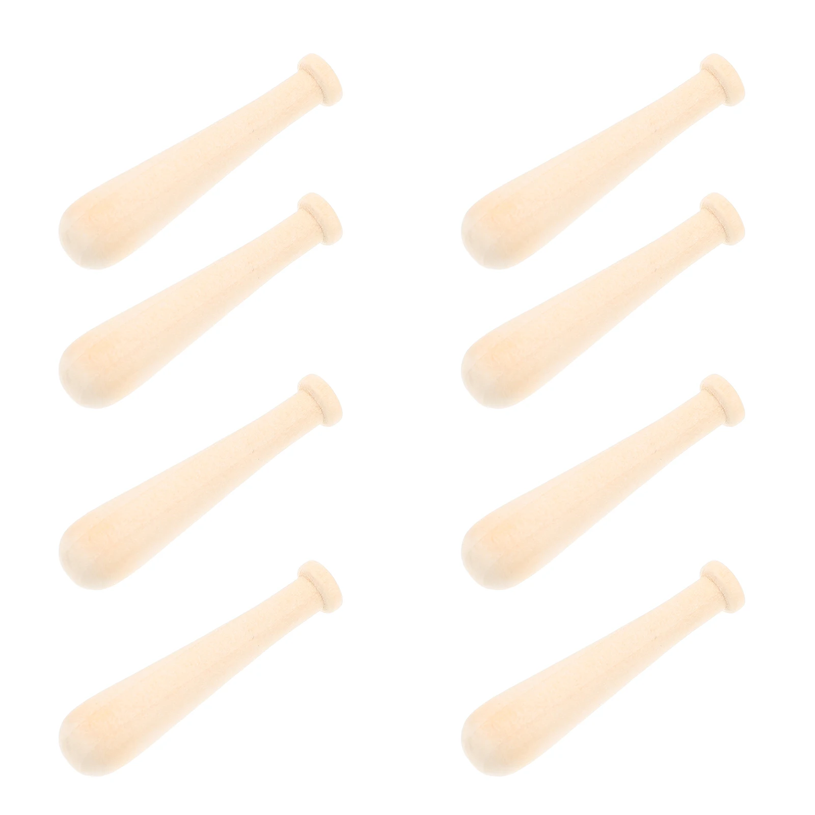 10 ชิ้น Mini เบสบอลค้างคาวไม้โครงการหัตถกรรมที่ยังไม่เสร็จ DIY รุ่นของเล่นลูกพื้นผิวเรียบ Easy Drawing Party Favors Graffiti