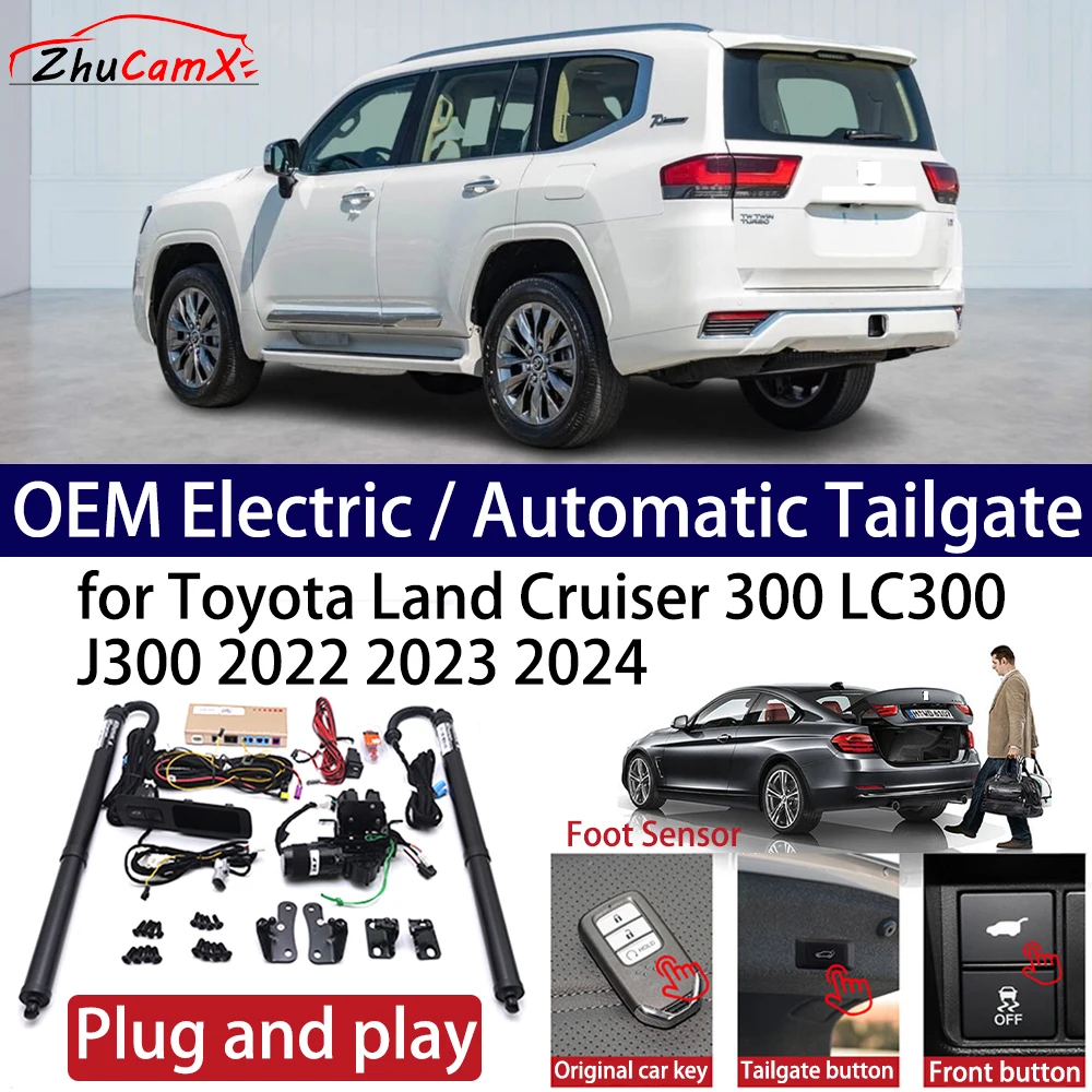 

ZhuCamX for Toyota Land Cruiser 300 LC300 J300 2022 2023 2024 Car Power Electric Automatic One-Click Smart Liftgate Tail Gate
