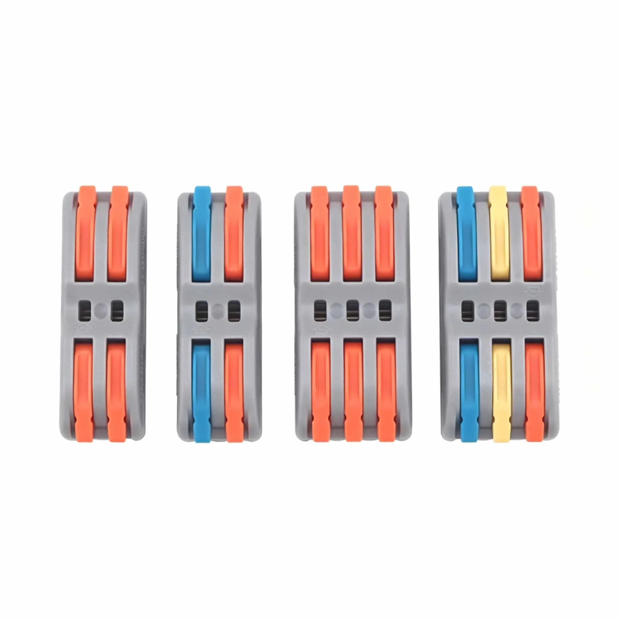 Wire Electrical Connectors Din Rail Type Fast Universal Compact Conductor Wiring Cable Connector LED Push-in Butt Terminal Block