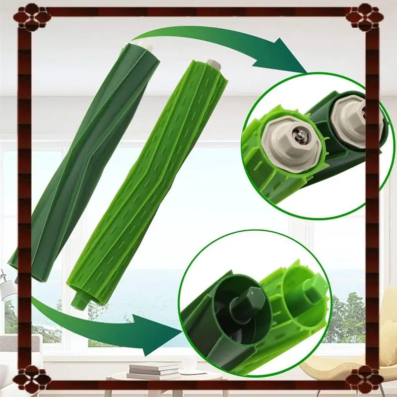 تسليم 24 ساعة لـ Irobot Roomba I7 I7+ I6+ I3+ Plus فرش مطاطية متعددة الأسطح مرشحات HEPA فرش جانبية للتخلص من الأوساخ