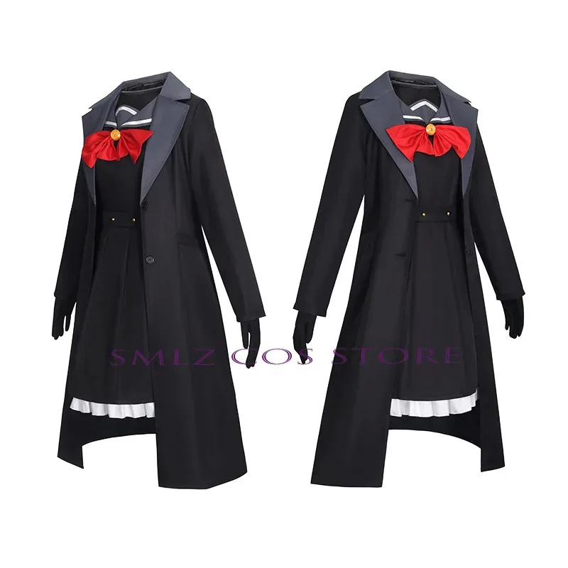 CyGame Blue Archive Косплей Аниме Niyaniya Cos Профессор Костюм Черное Платье Сапоги на Хэллоуин Униформа Одежда Парик для Женщин Девушка