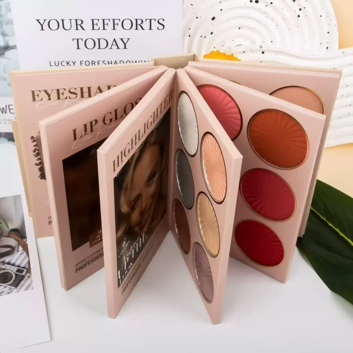 67-Color Multi-Layered Beauty Book Palette a Makeup Book That Combines Blush Contouring and Highlighter Rich Colors