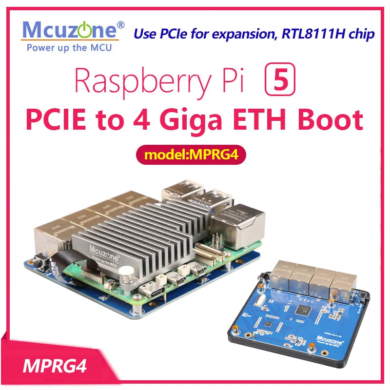 

MPRG4, Raspberry Pi 5 PCIE to 4xGiga Ethernet Boot, driver free with RPi OS and openwrt