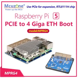 MPRG4, Raspberry Pi 5 PCIE to 4xGiga Ethernet Boot, driver free with RPi OS and openwrt