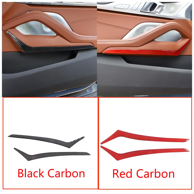 

Car Interior Accessories Inner Door Armrest Decorative Sticker Real Carbon Fiber Kit Fit For BMW 8 Series G14/G15/G16 2019-2022