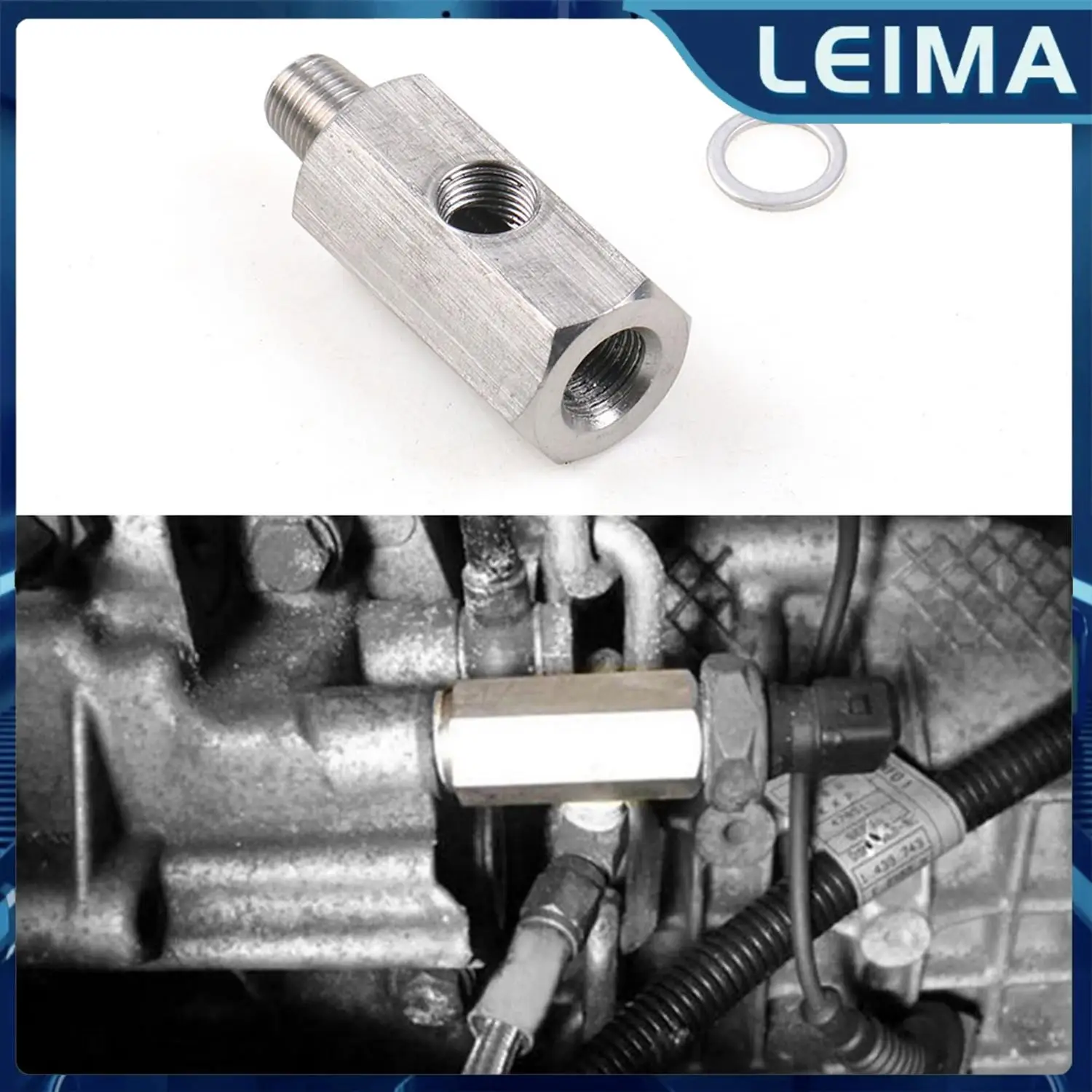 Stainless Steel 1/8'' BSPT Oil Pressure Sensor Sendor Tee Adapter Turbo Supply Feed Line Gauge Female to 1/8 NPT Gauge T-Piece