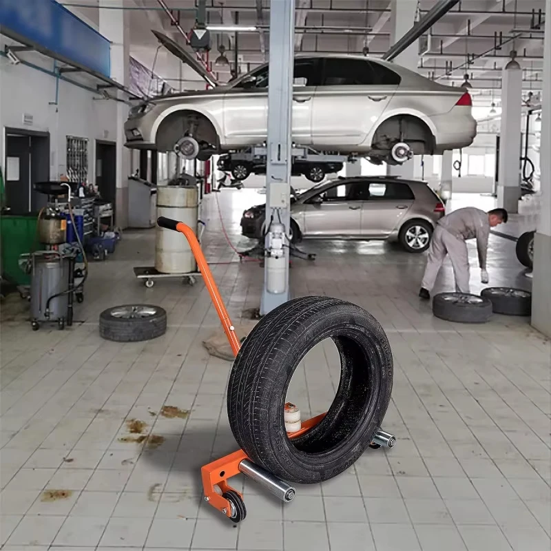 Load Capacity Wheel Dolly Truck Tire Wheel Dolly Heavy Duty Cart Tire Lifting Tool Tire Removal Transport Tool
