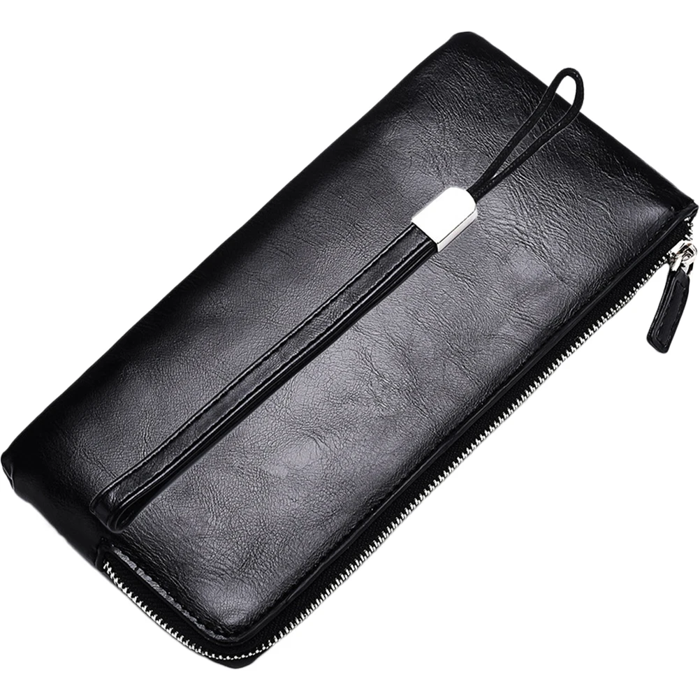 

Stylish Long For Men Large Capacity Pu Phone Wallet Multi-Function Cards Pouch Outdoor Travel Business Use