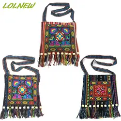 Vintage Hmong Tribal etnico tailandese indiano Boho borsa a tracolla Message Bag per le donne ricamo arazzo Tote Messenger