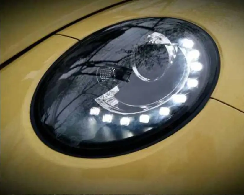 

2pcs1998~2012y car bupmer head light for Beetle headlight car accessories LED DRL HID xenon fog Beetle daytime light headlamp