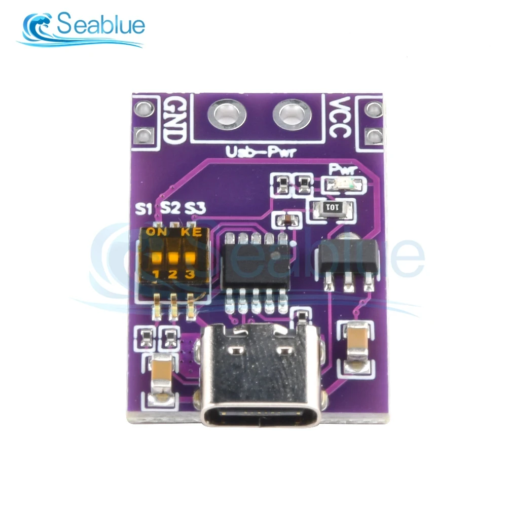 Type-C QC AFC PD2.0 PD3.0 to DC Spoof Scam Fast Charge Trigger Polling Detector USB-PD Notebook Power Supply Change Board Module