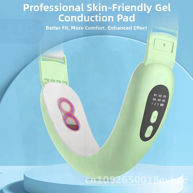 Dispositivo dimagrante viso intelligente con massaggiatore a vibrazione facciale Ems con luce colorata a microcorrente per bellezza e dimagrimento -