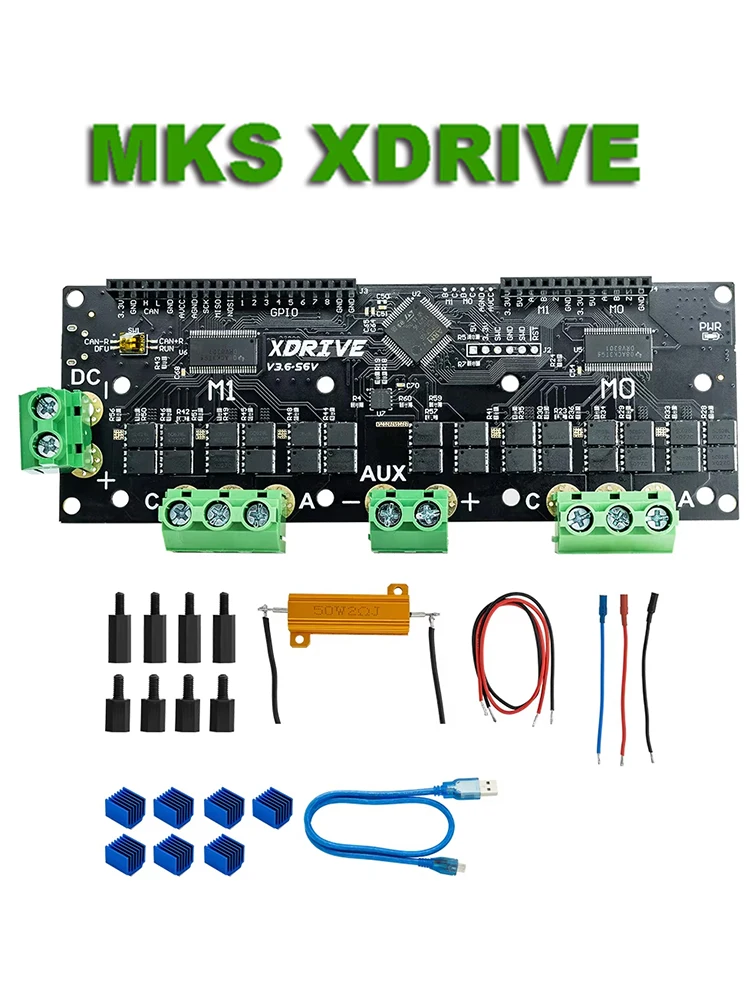 Ulepszony sterownik silnika bezszczotkowego MKS XDRIVE 56V o wysokiej precyzji, oparty na ODriv V3.6 — zdjęcie produktu 7