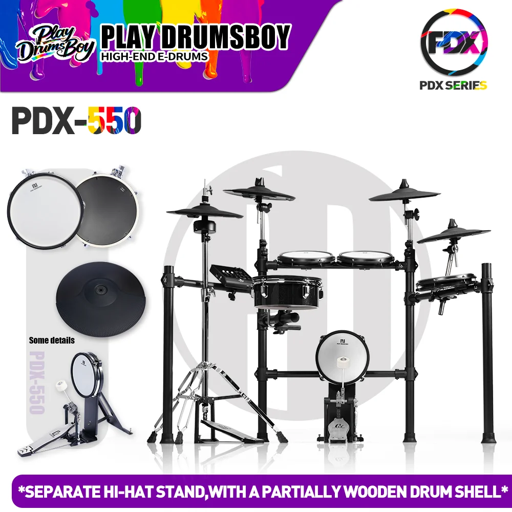 Professional Digital Electronic Drum Kit Percussion Instrument for Practice Performance and Music Learning for Beginner Drummers