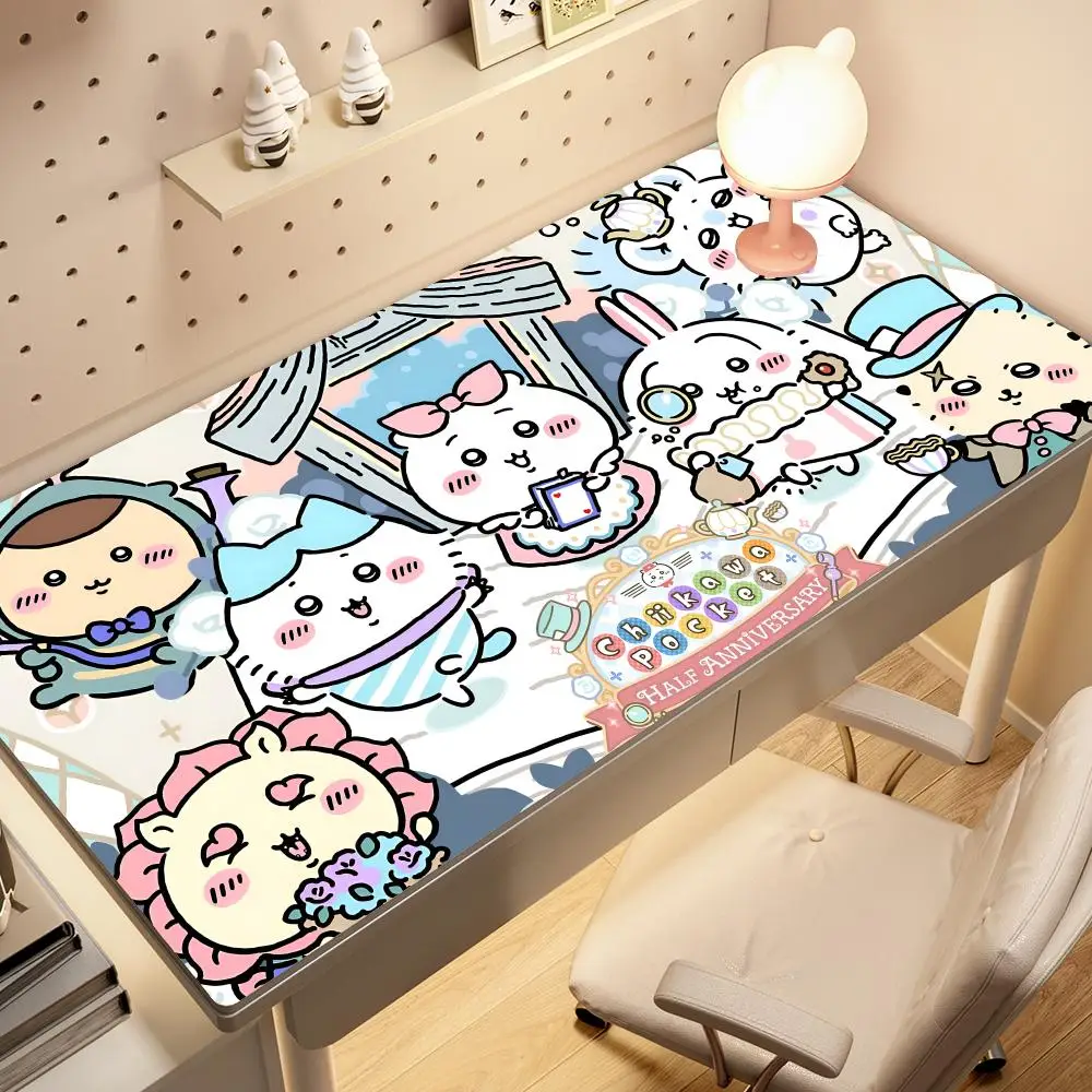 

Милый мультяшный коврик для мыши C-Chiikawa, большой игровой коврик для мыши, утолщенный коврик для компьютерной клавиатуры LockEdge, настольный коврик